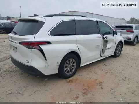 2021 Toyota Sienna Xle VIN 5TDYRKEC3MS013898 фото 4