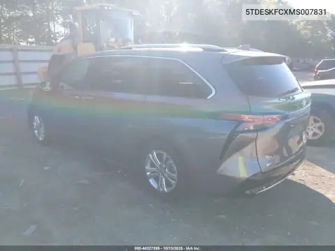 2021 Toyota Sienna Platinum VIN 5TDESKFCXMS007831 фото 3
