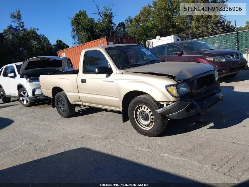 2001 Toyota Tacoma VIN 5TENL42N91Z836906 фото 2