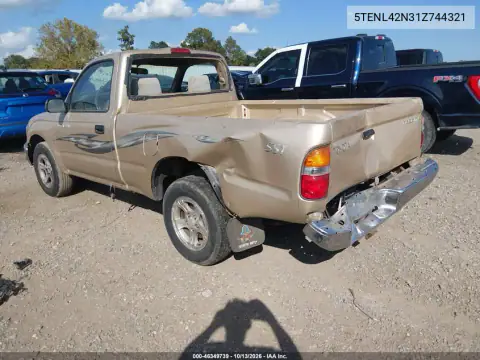 5TENL42N31Z744321 — 2001 Toyota Tacoma, фото 4 с аукциона IAAI, Задняя часть