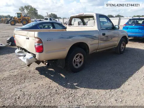 5TENL42N31Z744321 — 2001 Toyota Tacoma, фото 5 с аукциона IAAI, Задняя часть