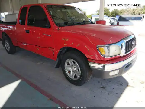 5TEVL52N83Z154432 — 2003 Toyota Tacoma, Правая сторона, фото до ремонта