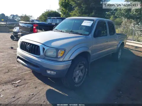 5TEHN72N74Z367411 — 2004 Toyota Tacoma, фото 3 с аукциона IAAI, Естественный износ
