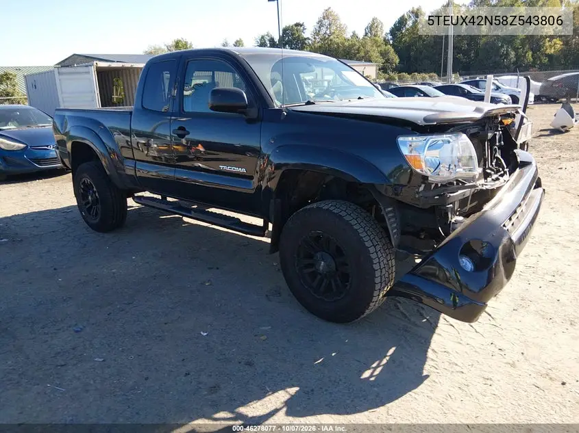 2008 Toyota Tacoma VIN 5TEUX42N58Z543806 фото 2