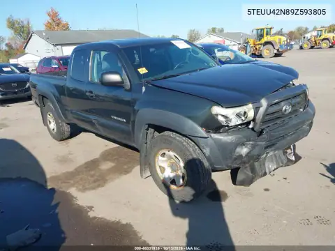 5TEUU42N89Z593805 — 2009 Toyota Tacoma, Передняя часть, фото до ремонта