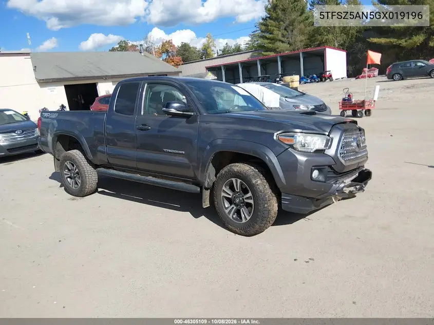 2016 Toyota Tacoma Trd Sport VIN 5TFSZ5AN5GX019196 фото 1