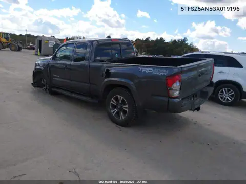 2016 Toyota Tacoma Trd Sport VIN 5TFSZ5AN5GX019196 фото 3