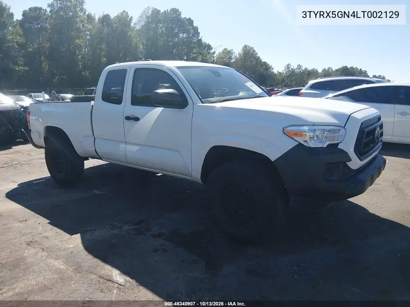 3TYRX5GN4LT002129 — 2020 Toyota Tacoma, фото 2 с аукциона IAAI, Задняя часть