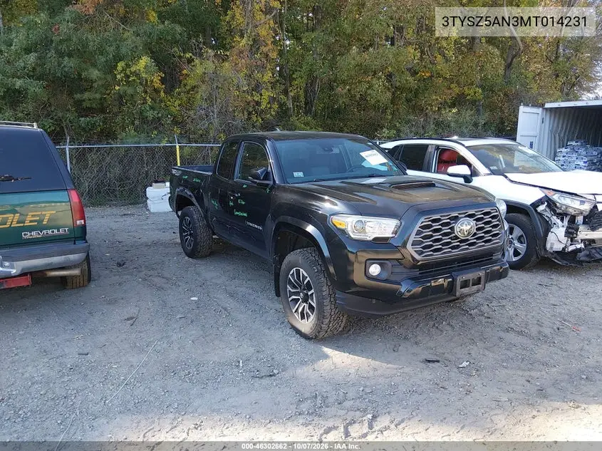 2021 Toyota Tacoma Trd Sport VIN 3TYSZ5AN3MT014231 фото 2