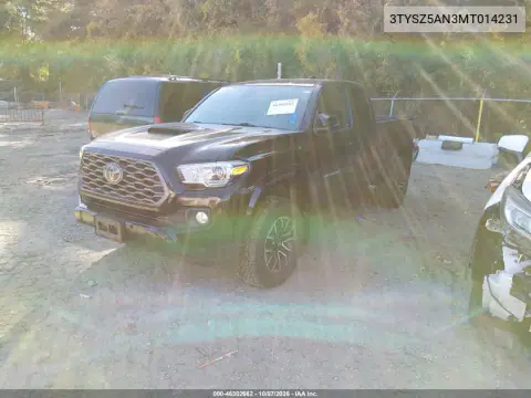 2021 Toyota Tacoma Trd Sport VIN 3TYSZ5AN3MT014231 фото 3