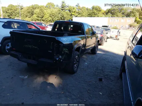 2021 Toyota Tacoma Trd Sport VIN 3TYSZ5AN3MT014231 фото 5