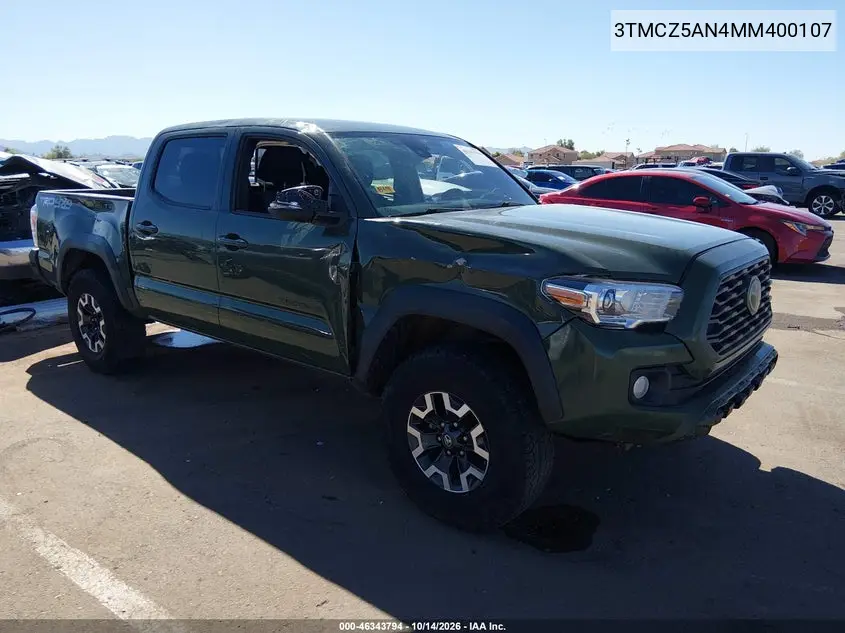 3TMCZ5AN4MM400107 Toyota Tacoma 2021 — повреждение Опрокидывание, фото до ремонта