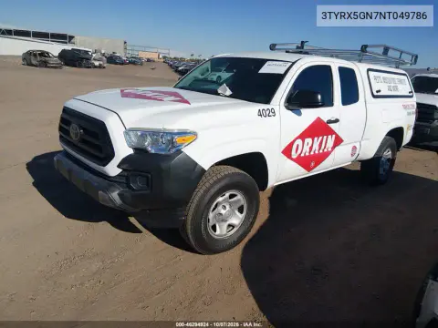 2022 Toyota Tacoma Sr VIN 3TYRX5GN7NT049786 фото 3