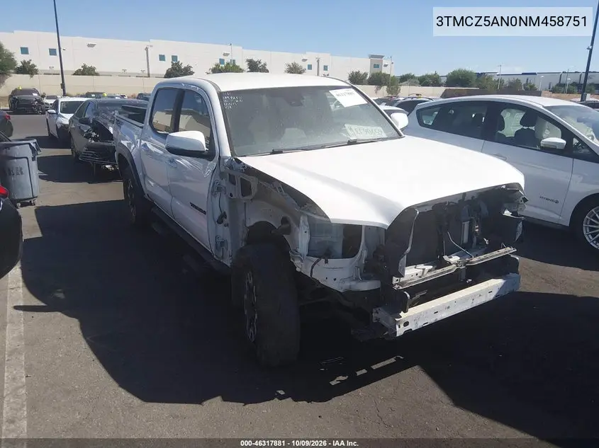 2022 Toyota Tacoma Trd Off Road VIN 3TMCZ5AN0NM458751 фото 2