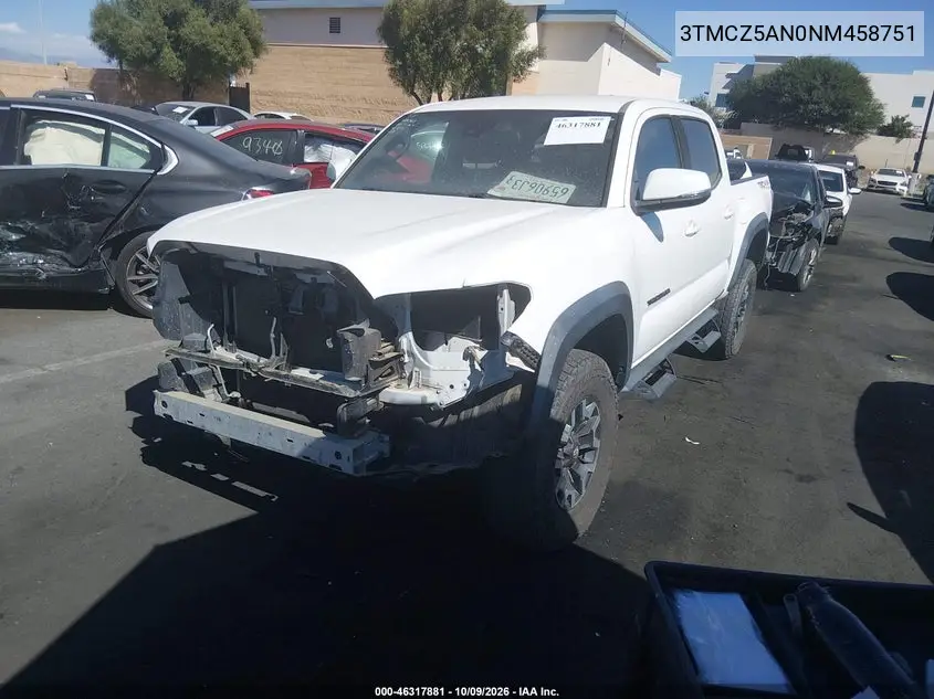 2022 Toyota Tacoma Trd Off Road VIN 3TMCZ5AN0NM458751 фото 3
