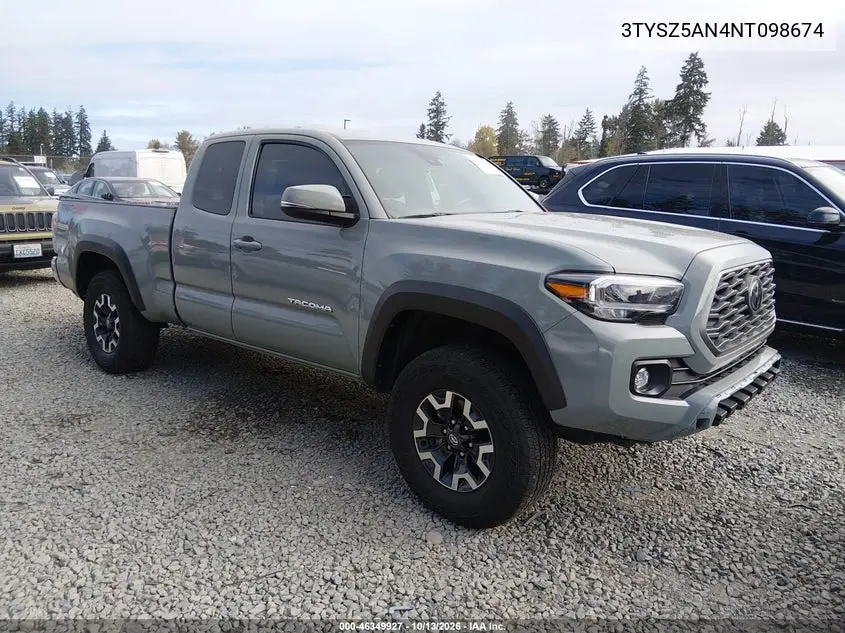3TYSZ5AN4NT098674 Toyota Tacoma 2022 — повреждение Боковая часть, фото до ремонта