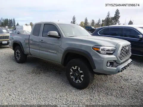 3TYSZ5AN4NT098674 — 2022 Toyota Tacoma, Левая сторона, фото до ремонта