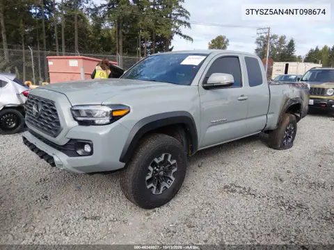 3TYSZ5AN4NT098674 — 2022 Toyota Tacoma, фото 2 с аукциона IAAI, Боковая часть