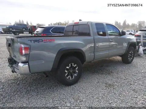 3TYSZ5AN4NT098674 — 2022 Toyota Tacoma, фото 4 с аукциона IAAI, Боковая часть