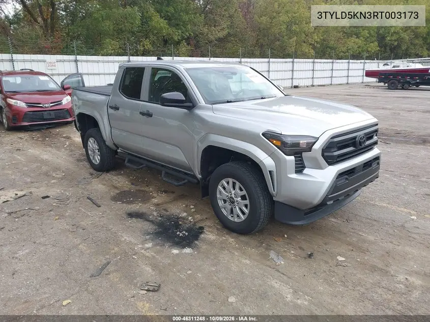 2024 Toyota Tacoma Sr VIN 3TYLD5KN3RT003173 фото 2