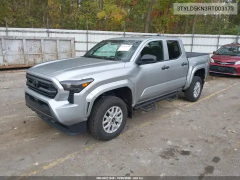 2024 Toyota Tacoma Sr VIN 3TYLD5KN3RT003173 фото 3
