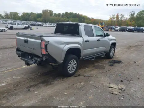 2024 Toyota Tacoma Sr VIN 3TYLD5KN3RT003173 фото 5