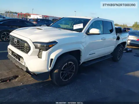 2024 Toyota Tacoma Trd Sport VIN 3TYKB5FN2RT000390 фото 3