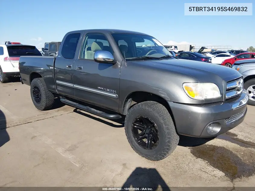 2005 Toyota Tundra Sr5 V8 VIN 5TBRT34195S469832 фото 2
