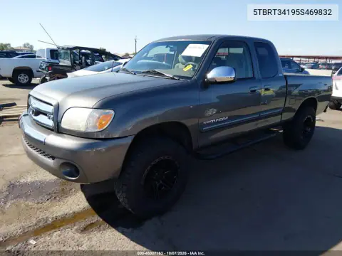 2005 Toyota Tundra Sr5 V8 VIN 5TBRT34195S469832 фото 3