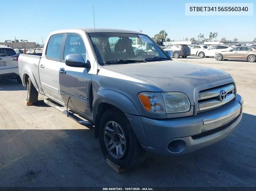 2006 Toyota Tundra Sr5 V8 VIN 5TBET34156S560340 фото 2