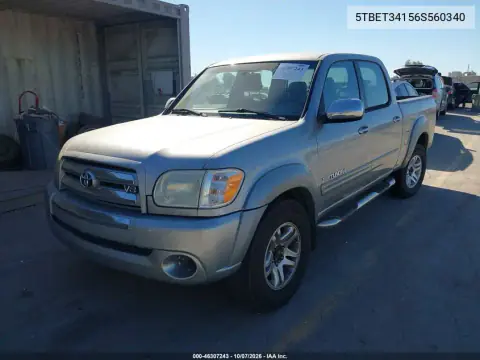 2006 Toyota Tundra Sr5 V8 VIN 5TBET34156S560340 фото 3