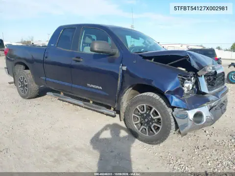 5TFBT54127X002981 — 2007 Toyota Tundra, Передняя часть, фото до ремонта