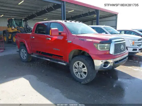 2013 Toyota Tundra Platinum 5.7L V8 VIN 5TFHW5F18DX281735 фото 2