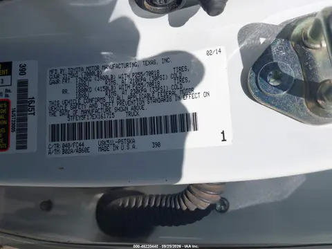 2014 Toyota Tundra Sr5 5.7L V8 VIN 5TFEY5F17EX161715 фото 10