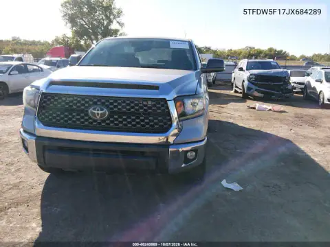 2018 Toyota Tundra Sr5 5.7L V8 VIN 5TFDW5F17JX684289 фото 3