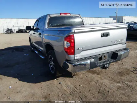 2018 Toyota Tundra Sr5 5.7L V8 VIN 5TFDW5F17JX684289 фото 4