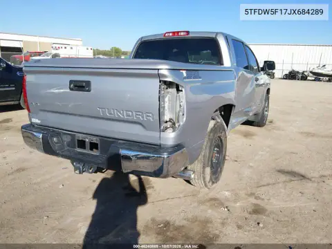 2018 Toyota Tundra Sr5 5.7L V8 VIN 5TFDW5F17JX684289 фото 5