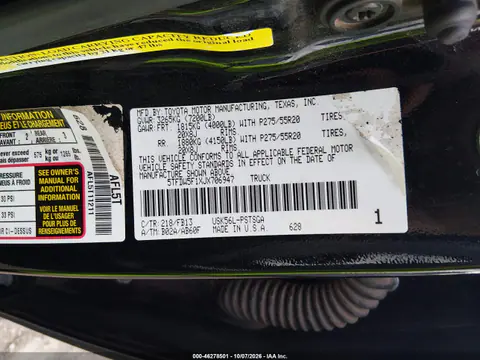 2018 Toyota Tundra Sr5 5.7L V8 VIN 5TFDW5F1XJX706947 фото 10