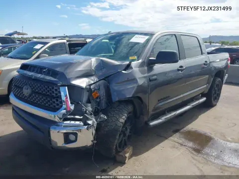 2018 Toyota Tundra Sr5 5.7L V8 VIN 5TFEY5F12JX231499 фото 2
