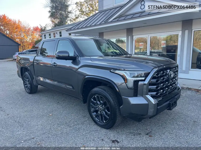 2023 Toyota Tundra Platinum VIN 5TFNA5DB0PX064486 фото 1
