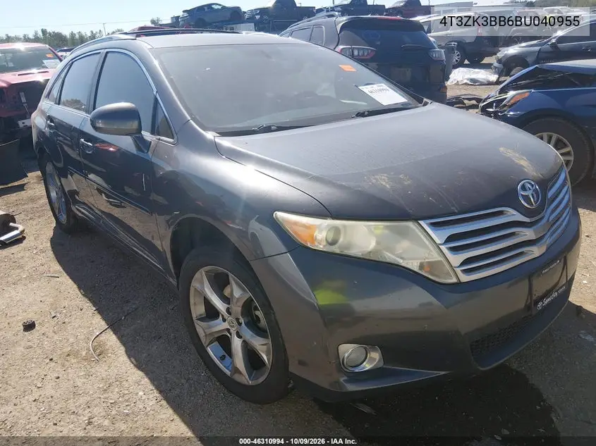 2011 Toyota Venza Base V6 VIN 4T3ZK3BB6BU040955 фото 1