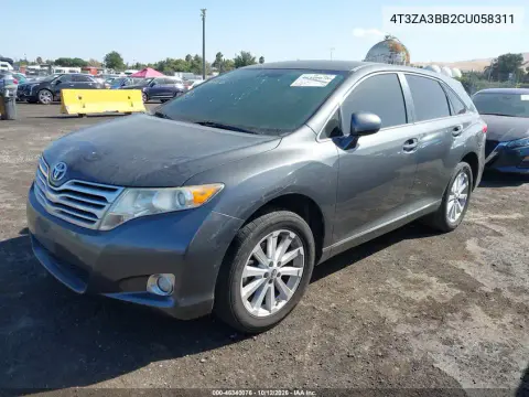 2012 Toyota Venza Le VIN 4T3ZA3BB2CU058311 фото 2