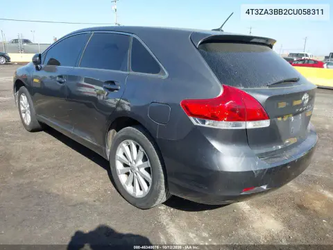 2012 Toyota Venza Le VIN 4T3ZA3BB2CU058311 фото 3