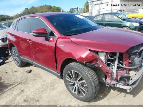 JTEAAAAH7MJ052474 — 2021 Toyota Venza, Передняя часть, фото до ремонта