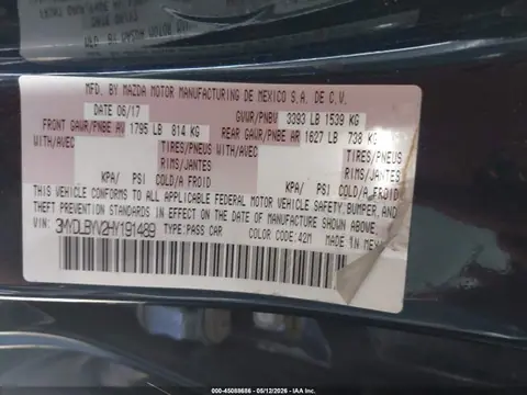 2017 Toyota YARIS IA VIN 3MYDLBYV2HY191489 фото 9