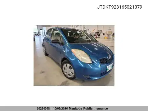 JTDKT923165021379 — 2006 Toyota Yaris, Град, фото до ремонта