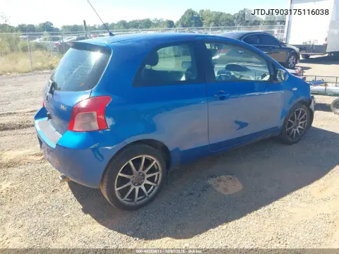 2007 Toyota Yaris VIN JTDJT903175116038 фото 5