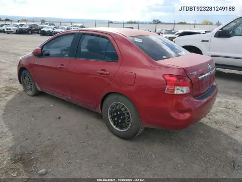 2008 Toyota Yaris VIN JTDBT923281249188 фото 3