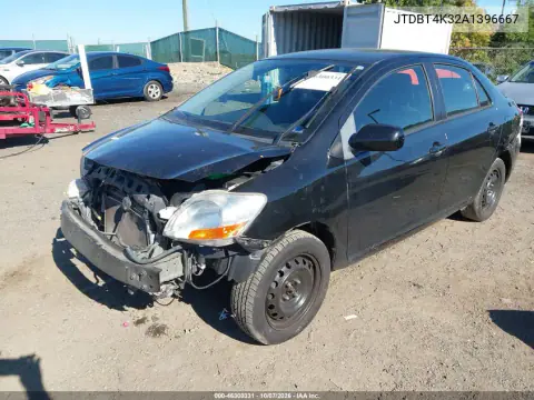 2010 Toyota Yaris VIN JTDBT4K32A1396667 фото 2