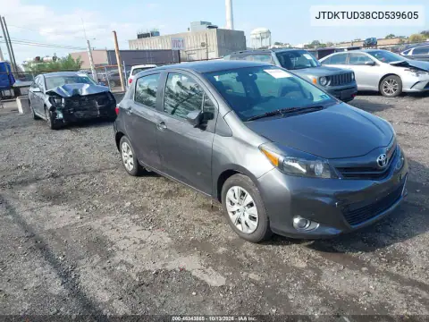 JTDKTUD38CD539605 — 2012 Toyota Yaris, Неизвестные повреждения, фото до ремонта